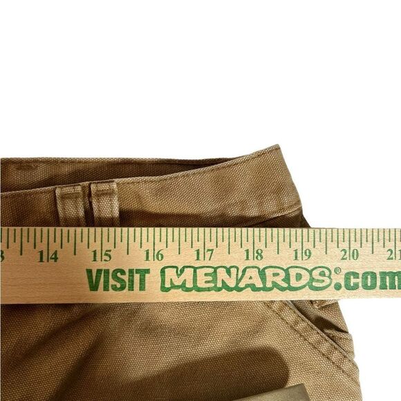 90s Carhartt duck canvas Mens 40 Distressed Faded Shorts tan - Picture 16 of 16